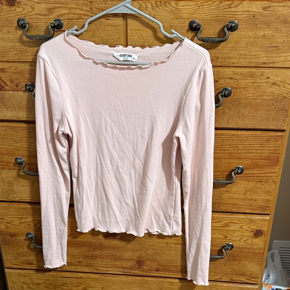 Double Zero Soft Pink Long Sleeve Top